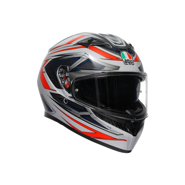 AGV Casque intégral K3 Space - Été Blanc mat, Rouge fluorescent - RecreaShop