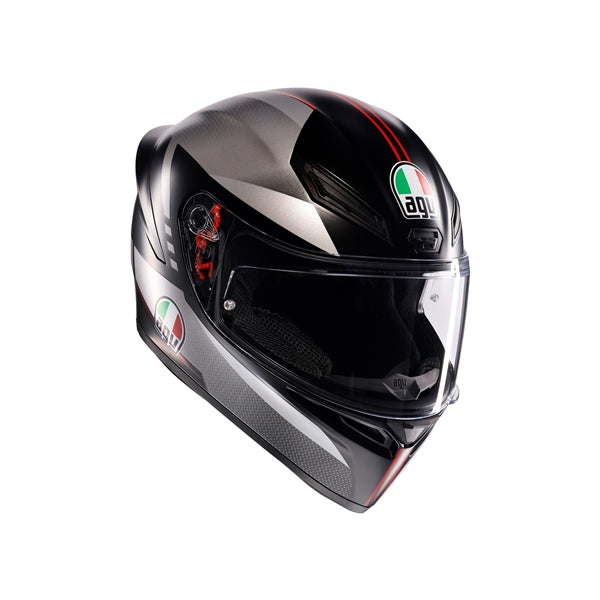 AGV Casque intégral K1 S Lap - Été Noir mat, Gris, Rouge - RecreaShop