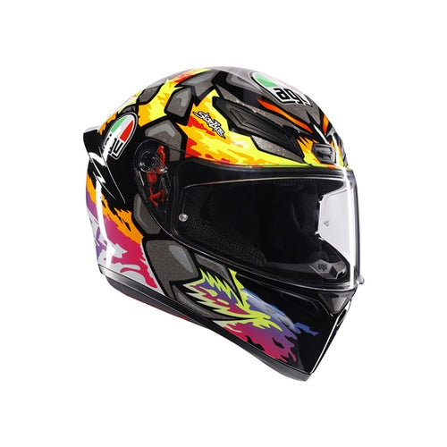 AGV Casque intégral K1 S Bezzecchi 2023 - Été Noir, Jaune, Rouge, Rose - RecreaShop
