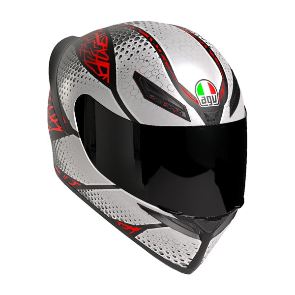 AGV Casque intégral K1 S Speedarmor - Été Noir mat, Gris, Rouge - RecreaShop