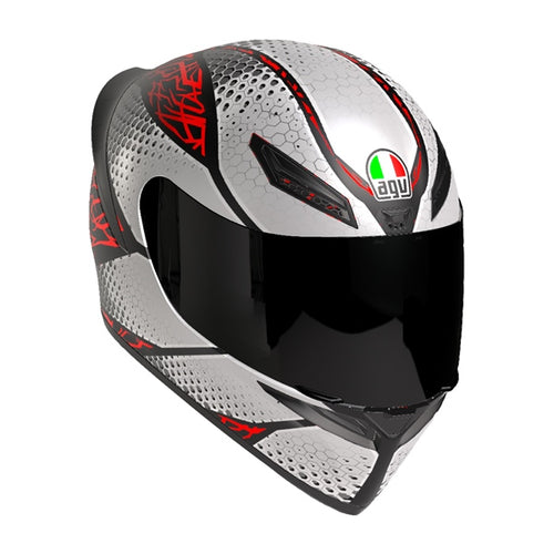 AGV Casque intégral K1 S Speedarmor - Été Noir mat, Gris, Rouge - RecreaShop