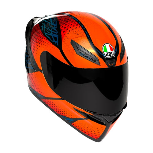 AGV Casque intégral K1 S Speedarmor - Été Noir, Orange, Bleu - RecreaShop