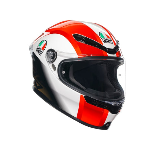 AGV Casque intégral K6 S SIC58 - Été Rouge, Blanc, Bleu - RecreaShop