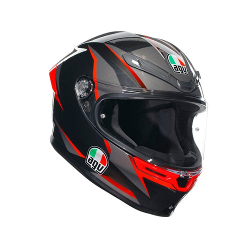 AGV Casque intégral K6 S Slashcut - Été Noir, Gris, Rouge - RecreaShop