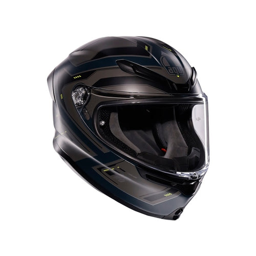 AGV Casque intégral K6 S Enhance - Été Gris mat, Jaune fluorescent - RecreaShop
