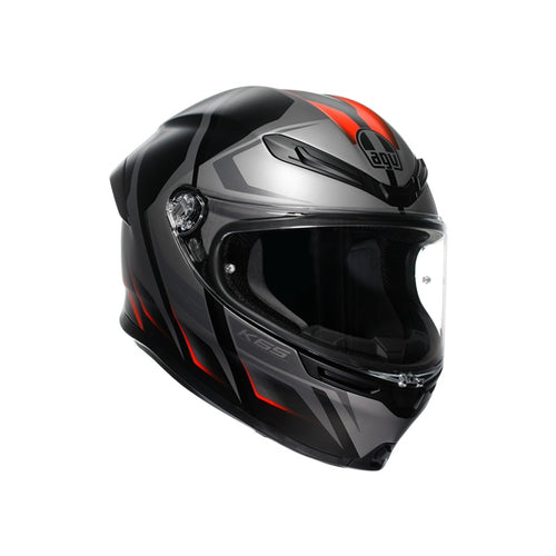 AGV Casque intégral K6 S Karve - Été Noir mat, Gris, Rouge - RecreaShop