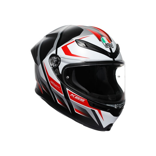 AGV Casque intégral K6 S Karve - Été Noir mat, Blanc, Rouge - RecreaShop