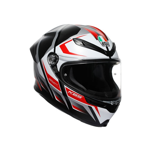 AGV Casque intégral K6 S Karve - Été Noir mat, Blanc, Rouge - RecreaShop