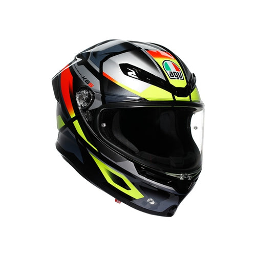 AGV Casque intégral K6 S Erazer - Été Noir, Rouge, Jaune fluorescent - RecreaShop