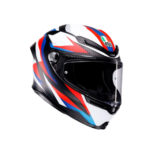 AGV Casque intégral K6 S Timewarp - Été Noir mat, Rouge, Bleu - RecreaShop