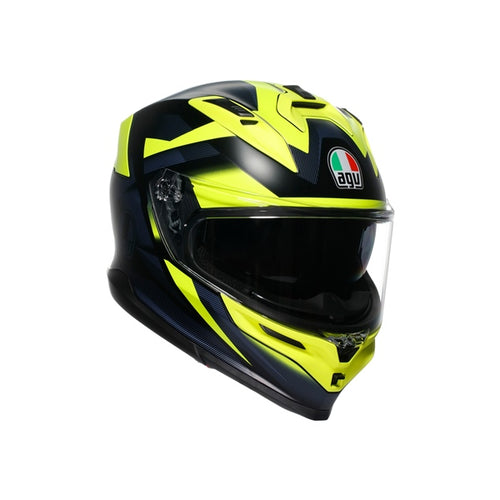 AGV Casque intégral K7 Glimpse - Été Noir mat, Jaune fluorescent - RecreaShop