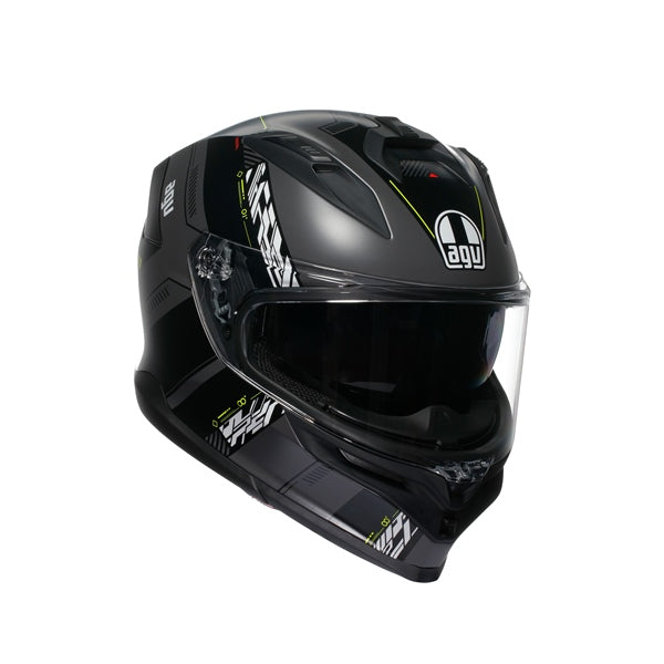 AGV Casque intégral K7 Kyber - Été Gris mat, Jaune fluorescent - RecreaShop