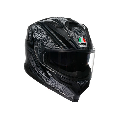 AGV Casque intégral K7 Damascus - Été Noir, Argent - RecreaShop
