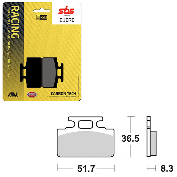 SBS ROAD RACING & TRACKDAYS CARBON TECH BRAKE PAD (6210618100)