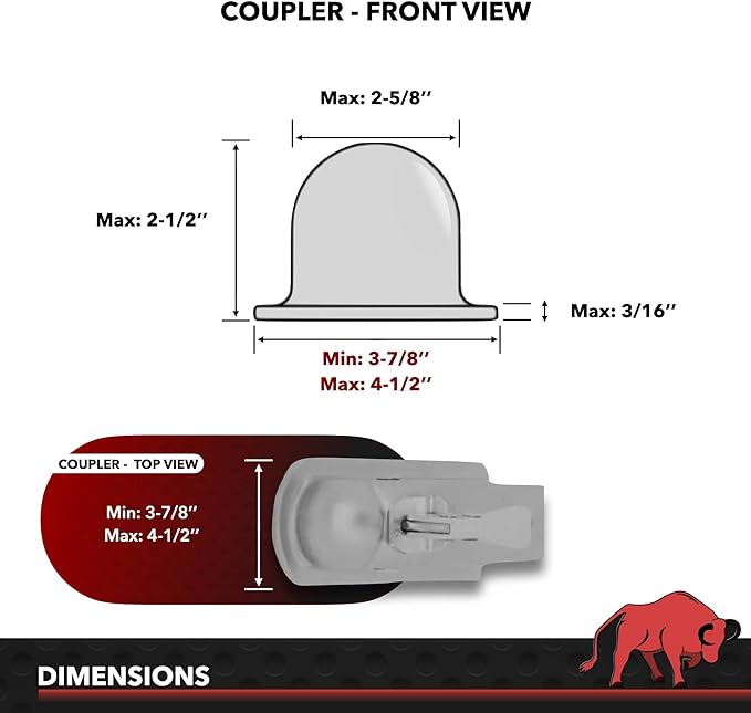 AMPLock TLS2516 : Verrou de 6,3 cm pour camping-car/attelage de remorque/verrou de remorque de bateau - Récréashop