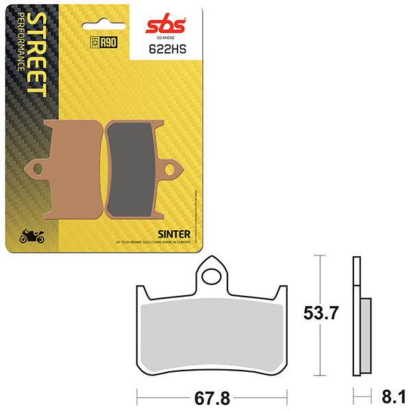 SBS PERFORMANCE HS SINTER BRAKE PAD (6250622100)