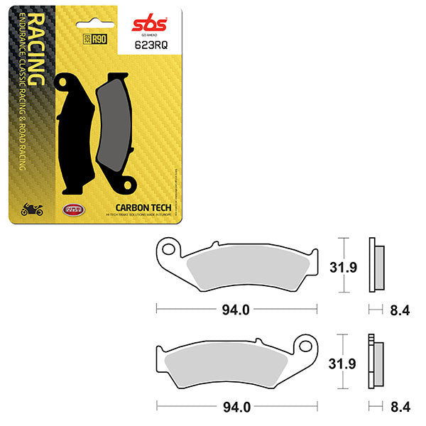 SBS ROAD RACING & TRACKDAYS CARBON TECH BRAKE PAD (6210623100)