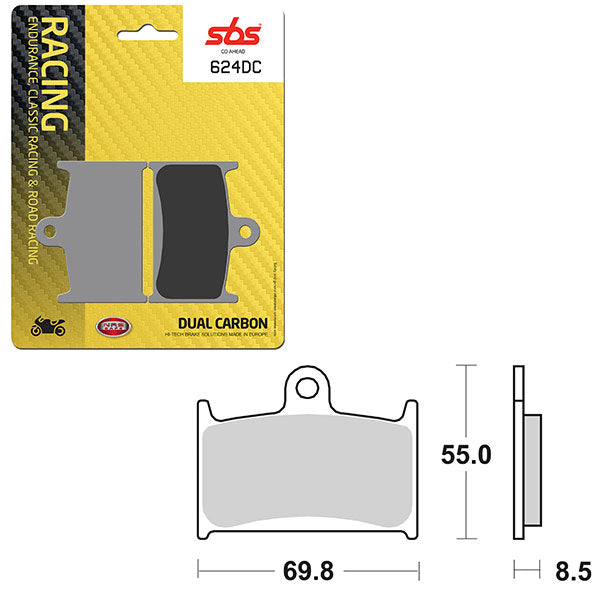 SBS DUAL CARBON FRONT FOR RACE USE ONLY BRAKE PAD (6290624100)
