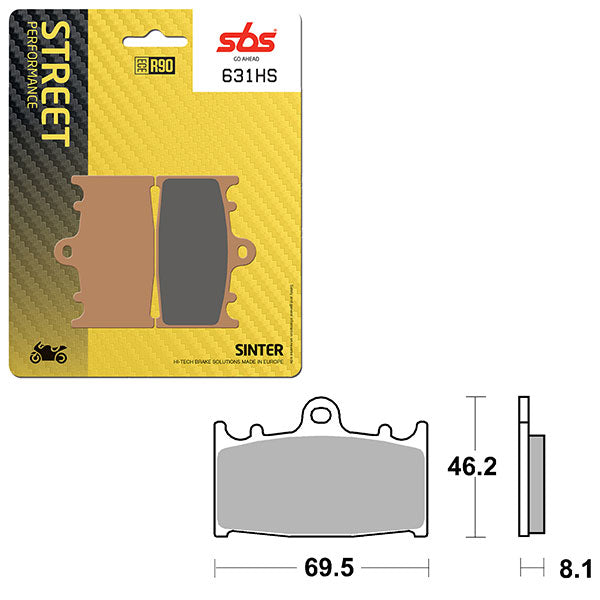 SBS PERFORMANCE HS SINTER BRAKE PAD (6250631100)