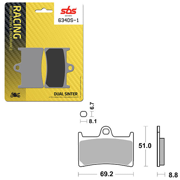 SBS DS-1 DUAL SINTER DYNAMIC RACING CONCEPT PAD (6370634106)
