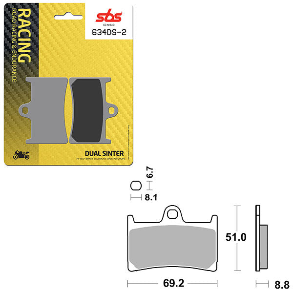 SBS DS-2 DUAL SINTER DYNAMIC RACING CONCEPT PAD (6410634106)