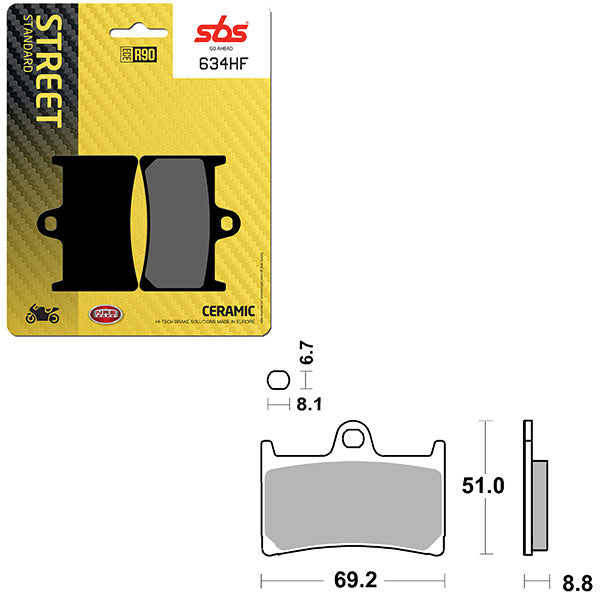 SBS ATV/UTV CERAMIC BRAKE PAD (6190634100)