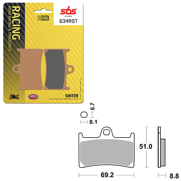 SBS ROAD RACING & TRACKDAYS SINTER BRAKE PAD (6470634100)