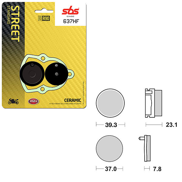 SBS ATV/UTV CERAMIC BRAKE PAD (6190637100)