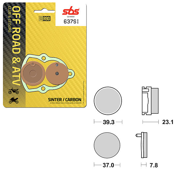 SBS ATV/UTV SINTER BRAKE PAD (6240637100)