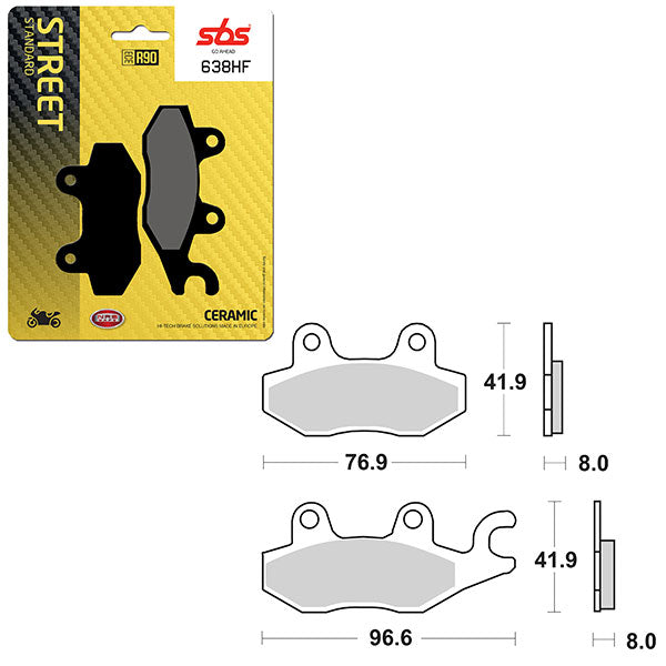 SBS ATV/UTV CERAMIC BRAKE PAD (6190638100)