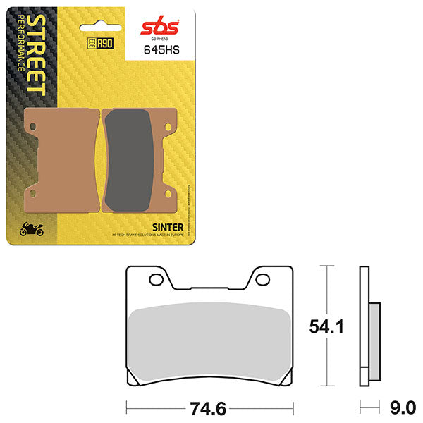 SBS PERFORMANCE HS SINTER BRAKE PAD (6250645100)