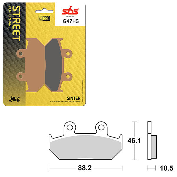 SBS PERFORMANCE HS SINTER BRAKE PAD (6250647100)