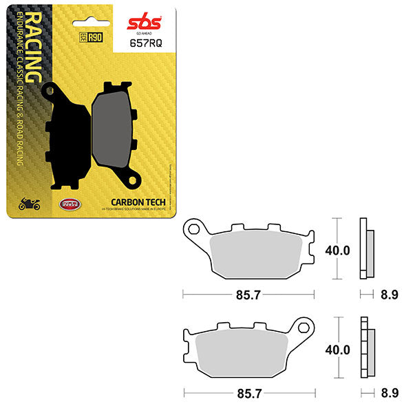 SBS ROAD RACING & TRACKDAYS CARBON TECH BRAKE PAD (6210657100)
