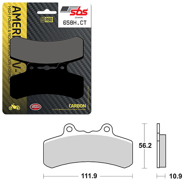 SBS HIGH POWER & NOISE REDUCTION CARBON BRAKE PAD (6510658100)