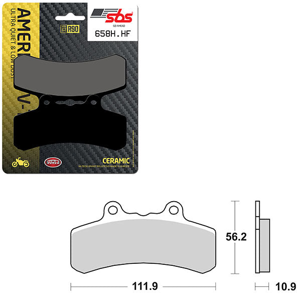 SBS HIGH POWER & NOISE REDUCTION CERAMIC BRAKE PAD (6490658100)