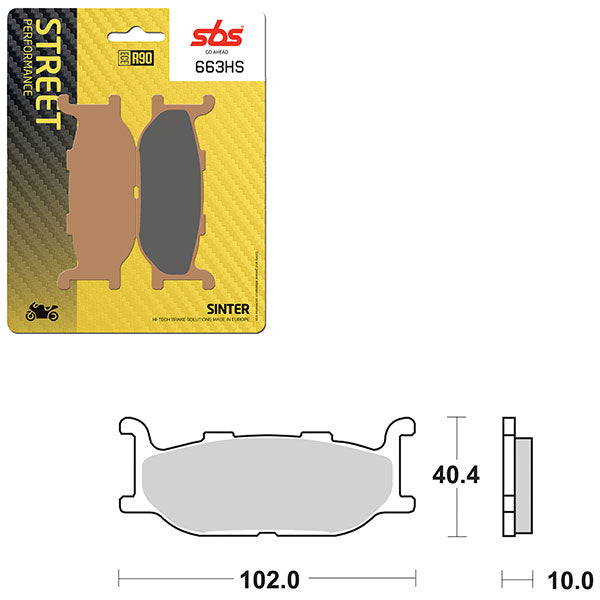 SBS PERFORMANCE HS SINTER BRAKE PAD (6250663100)