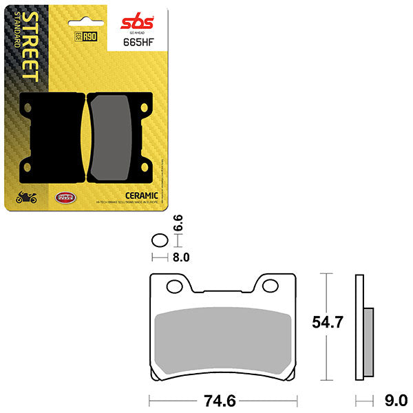 SBS ATV/UTV CERAMIC BRAKE PAD (6190665100)