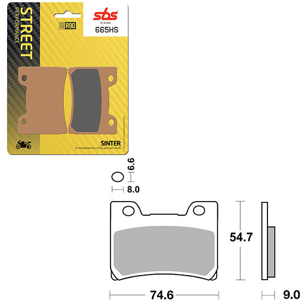 SBS PERFORMANCE HS SINTER BRAKE PAD (6250665100)