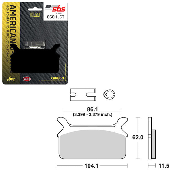 SBS HIGH POWER & NOISE REDUCTION CARBON BRAKE PAD (6510668100)