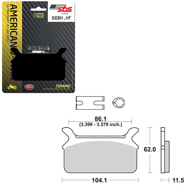SBS HIGH POWER & NOISE REDUCTION CERAMIC BRAKE PAD (6490668100)