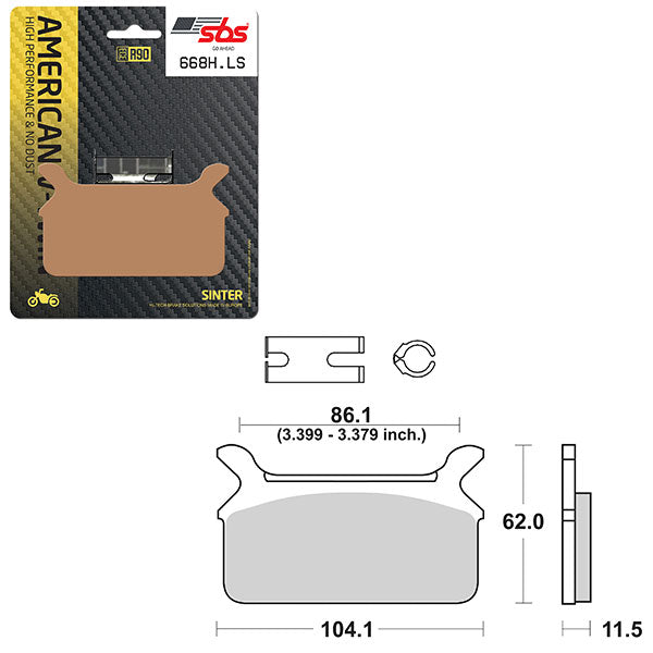 SBS HIGH PERFORMANCE & NO DUST SINTER BRAKE PAD (6560668100)