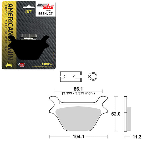 SBS HIGH POWER & NOISE REDUCTION CARBON BRAKE PAD (6510669100)