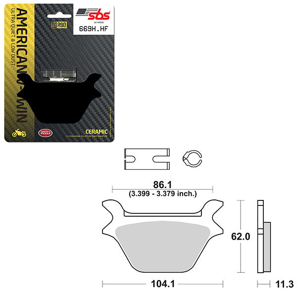 SBS HIGH POWER & NOISE REDUCTION CERAMIC BRAKE PAD (6490669100)