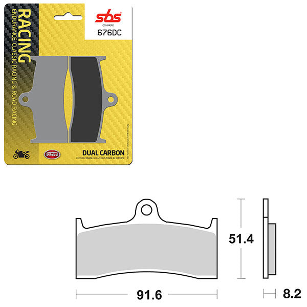 SBS DUAL CARBON FRONT FOR RACE USE ONLY BRAKE PAD (6290676100)