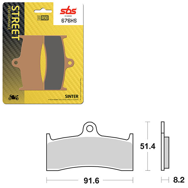 SBS PERFORMANCE HS SINTER BRAKE PAD (6250676100)