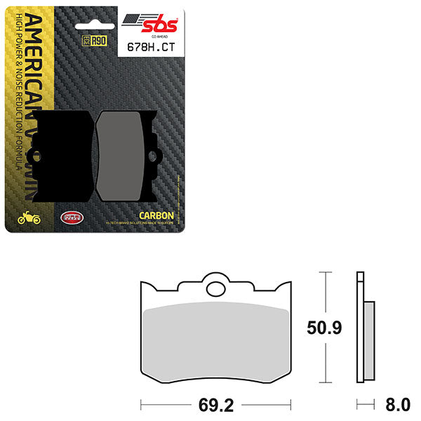 SBS HIGH POWER & NOISE REDUCTION CARBON BRAKE PAD (6510678100)