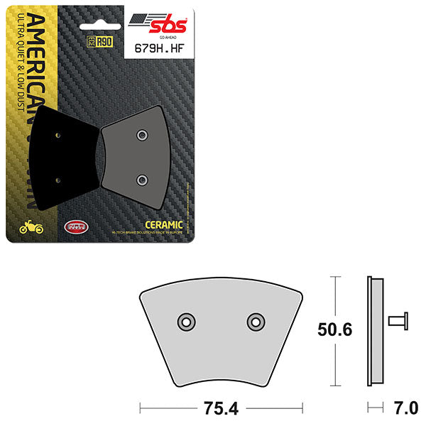 SBS HIGH POWER & NOISE REDUCTION CERAMIC BRAKE PAD (6490679100)
