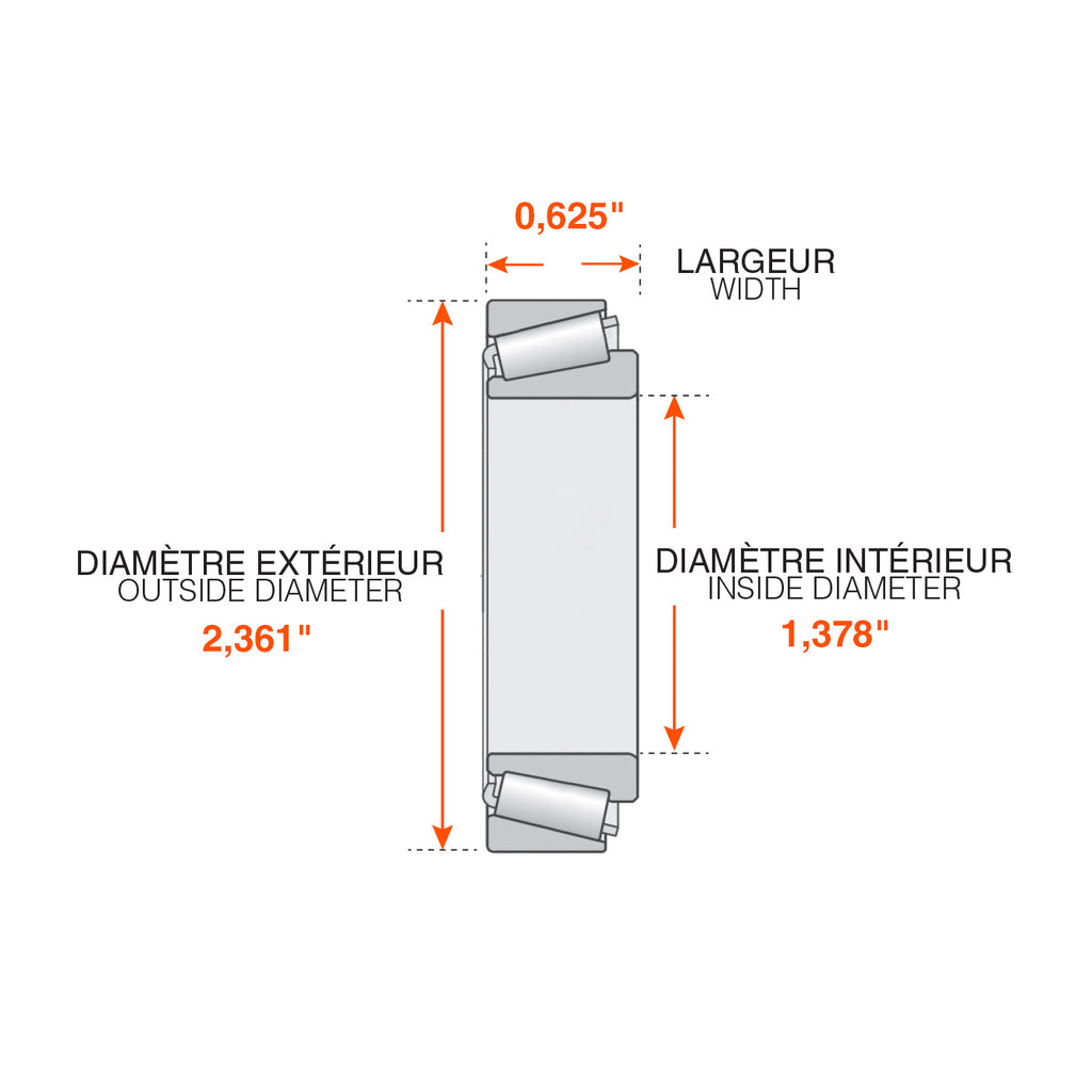 Roulement intérieur 1 3/8" - RecreaShop