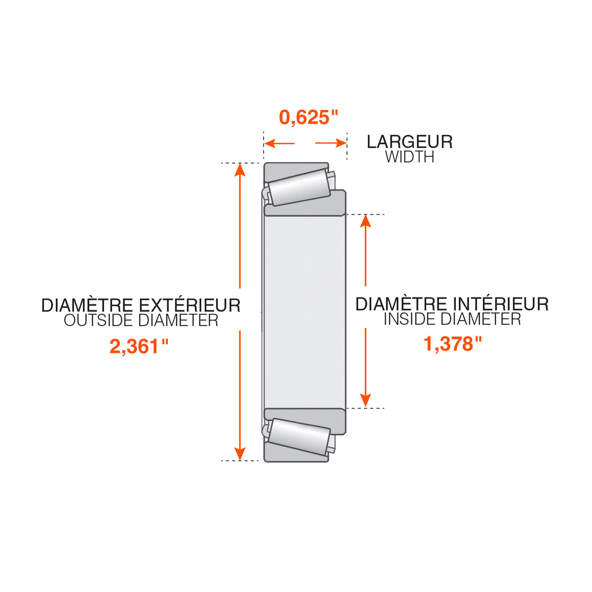 Roulement intérieur 1 3/8" - RecreaShop