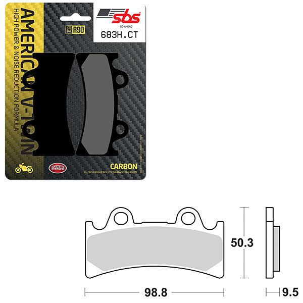 SBS HIGH POWER & NOISE REDUCTION CARBON BRAKE PAD (6510683100)